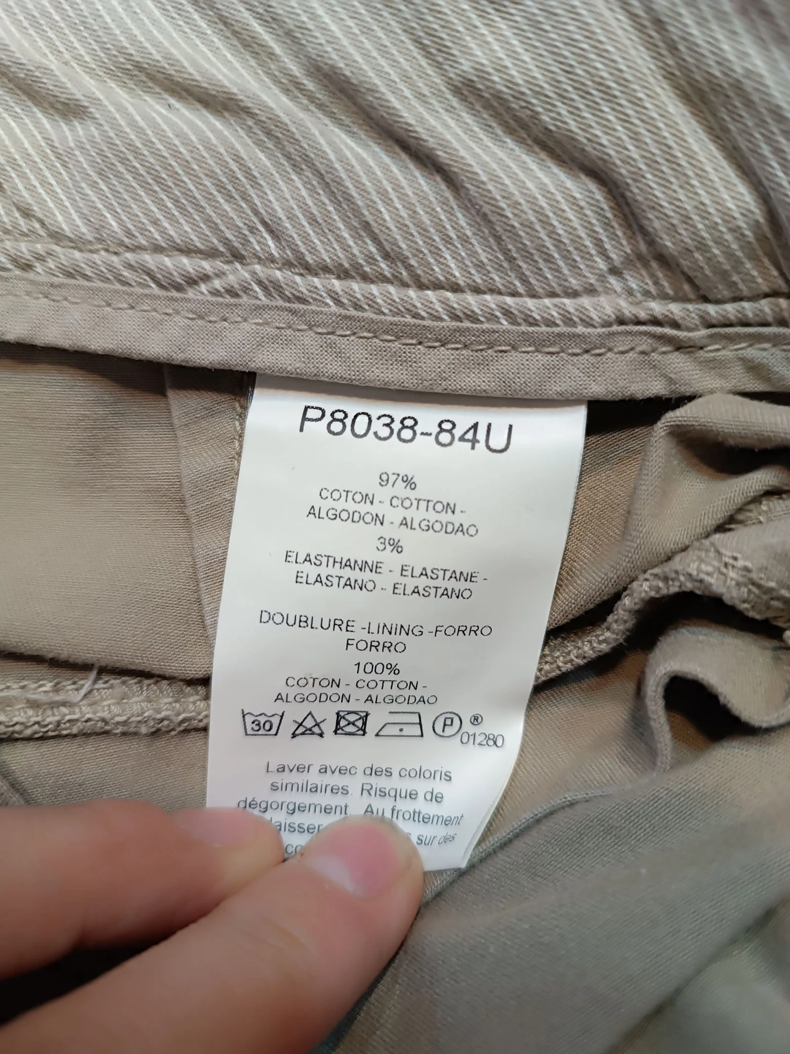 Calça chino bege Caroll PP – photo 5